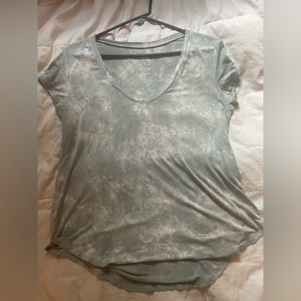 Light green American Eagle soft & sexy tie dye t shirt size small